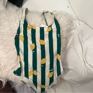 Annie Marie Solid & Stripped Lemon 🍋 One Piece Swimsuit